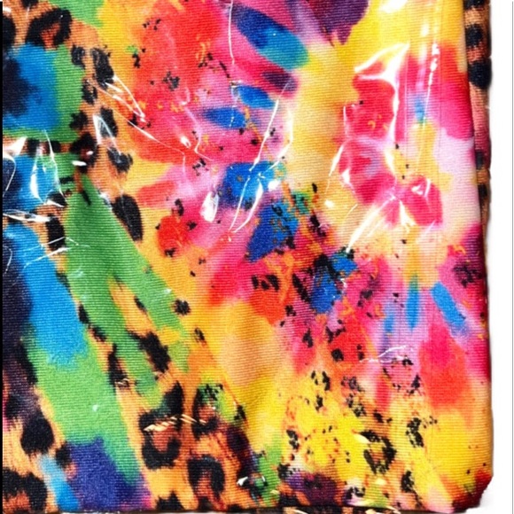 SOLD 🔥Leopard Print Tie Dye Wide Headband - Picture 5 of 5